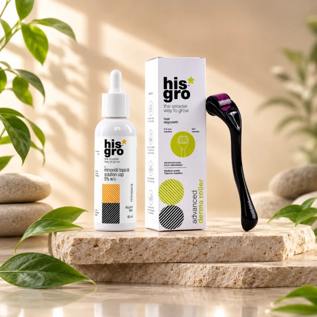 Minoxidil 5% & Derma Roller Hair Regrowth Combo